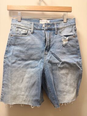 Cellos Light Blue Distressed Denim Shorts